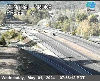 Interstate 5 at Yreka California. Courtesy CalTrans http://www.dot.ca.gov