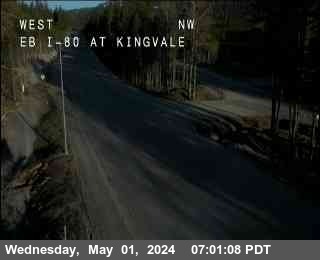 I80 Milepost 171 at Kingvale, California, elevation 6150 feet.