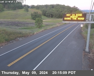 Timelapse image near SR-20 : West Of SR-29 - Looking East (C009), Upper Lake 0 minutes ago