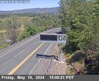 Timelapse image near SR-29: Point Lakeview Rd - Looking North, Lower Lake 0 minutes ago
