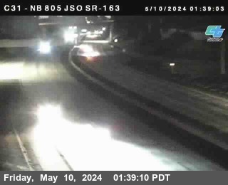 Timelapse image near (C031) I-805 : Just South Of SR-163, San Diego 0 minutes ago