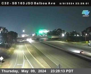 Timelapse image near (C032) SR-163 : Just South Of Balboa Avenue, San Diego 0 minutes ago