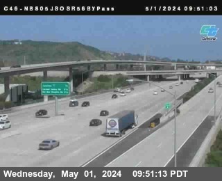 CalTrans Traffic Camera (C046) I-805 : JSO SR-56 Bypass in San Diego