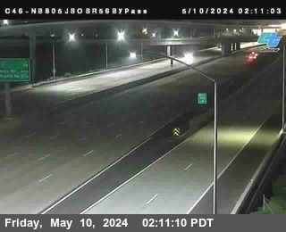 Timelapse image near (C046) I-805 : JSO SR-56 Bypass, San Diego 0 minutes ago