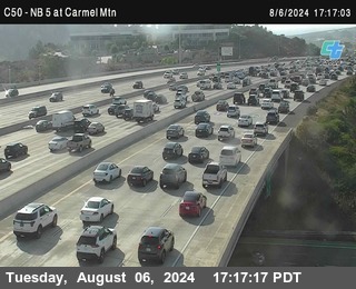 NB 5 at Carmel Mountain Rd.