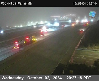 NB 5 at Carmel Mountain Rd.