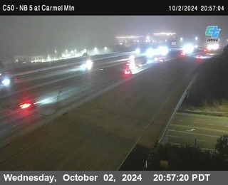 NB 5 at Carmel Mountain Rd.