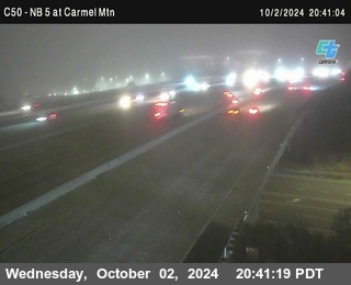 NB 5 at Carmel Mountain Rd.