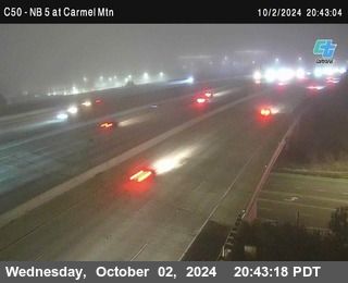 NB 5 at Carmel Mountain Rd.