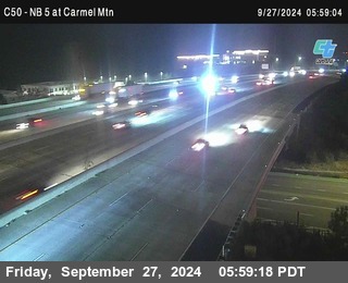 NB 5 at Carmel Mountain Rd.