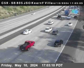 Timelapse image near (C059) I-805 : Kearny Villa Road, San Diego 0 minutes ago