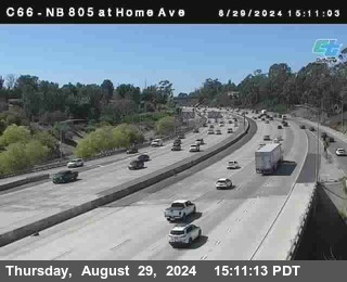 NB 805 at Home Ave (On Ramp)