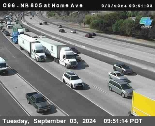 NB 805 at Home Ave (On Ramp)