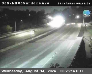 NB 805 at Home Ave (On Ramp)