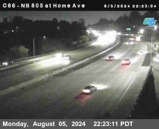 NB 805 at Home Ave (On Ramp)