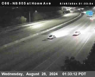 NB 805 at Home Ave (On Ramp)