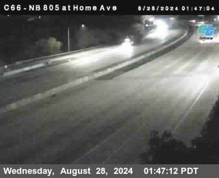 NB 805 at Home Ave (On Ramp)