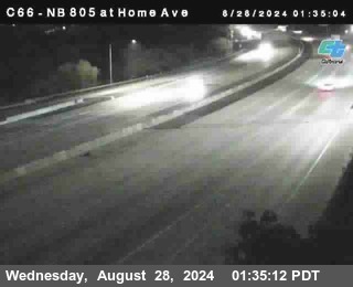 NB 805 at Home Ave (On Ramp)