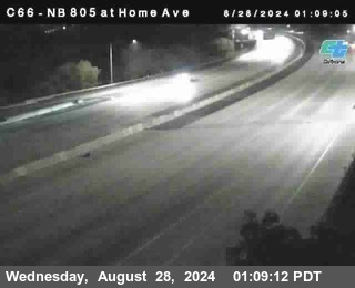 NB 805 at Home Ave (On Ramp)