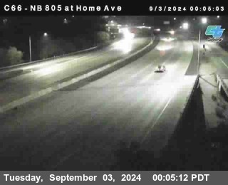 NB 805 at Home Ave (On Ramp)