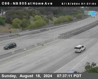 NB 805 at Home Ave (On Ramp)