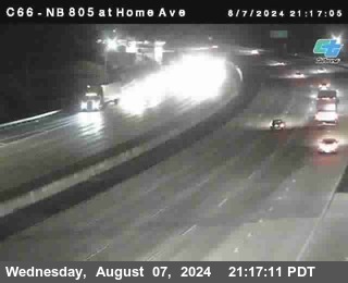 NB 805 at Home Ave (On Ramp)