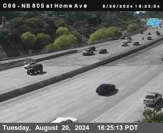 NB 805 at Home Ave (On Ramp)