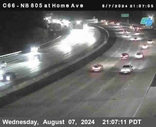 NB 805 at Home Ave (On Ramp)