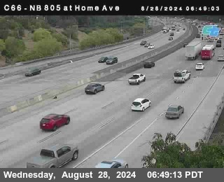 NB 805 at Home Ave (On Ramp)