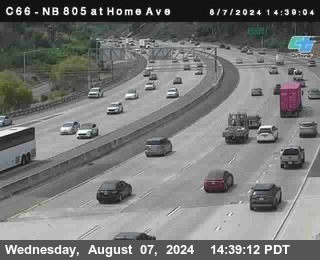 NB 805 at Home Ave (On Ramp)