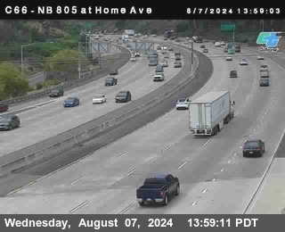 NB 805 at Home Ave (On Ramp)