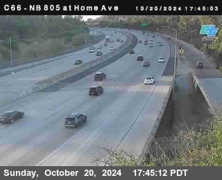 NB 805 at Home Ave (On Ramp)