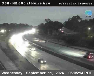 NB 805 at Home Ave (On Ramp)