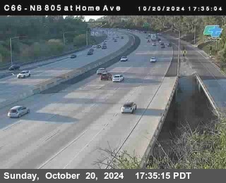 NB 805 at Home Ave (On Ramp)