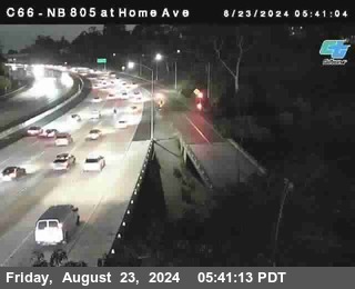 NB 805 at Home Ave (On Ramp)