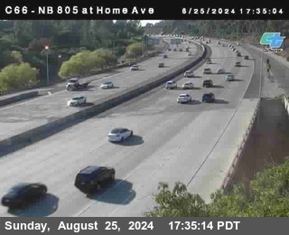 NB 805 at Home Ave (On Ramp)