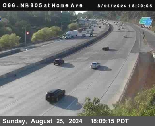 NB 805 at Home Ave (On Ramp)