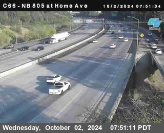 NB 805 at Home Ave (On Ramp)