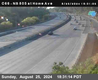 NB 805 at Home Ave (On Ramp)