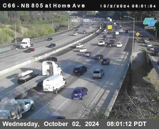 NB 805 at Home Ave (On Ramp)