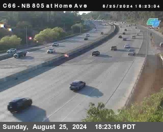 NB 805 at Home Ave (On Ramp)