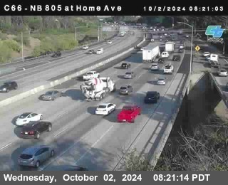 NB 805 at Home Ave (On Ramp)