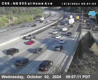 NB 805 at Home Ave (On Ramp)