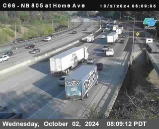 NB 805 at Home Ave (On Ramp)