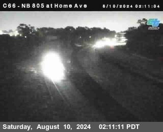 NB 805 at Home Ave (On Ramp)