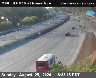 NB 805 at Home Ave (On Ramp)