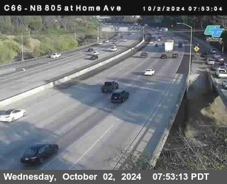 NB 805 at Home Ave (On Ramp)