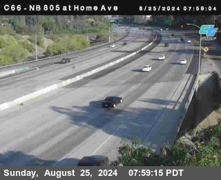 NB 805 at Home Ave (On Ramp)