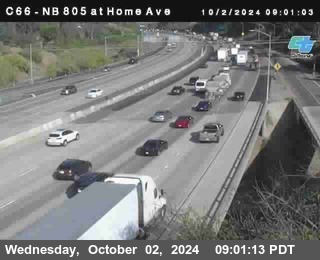 NB 805 at Home Ave (On Ramp)