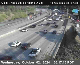 NB 805 at Home Ave (On Ramp)